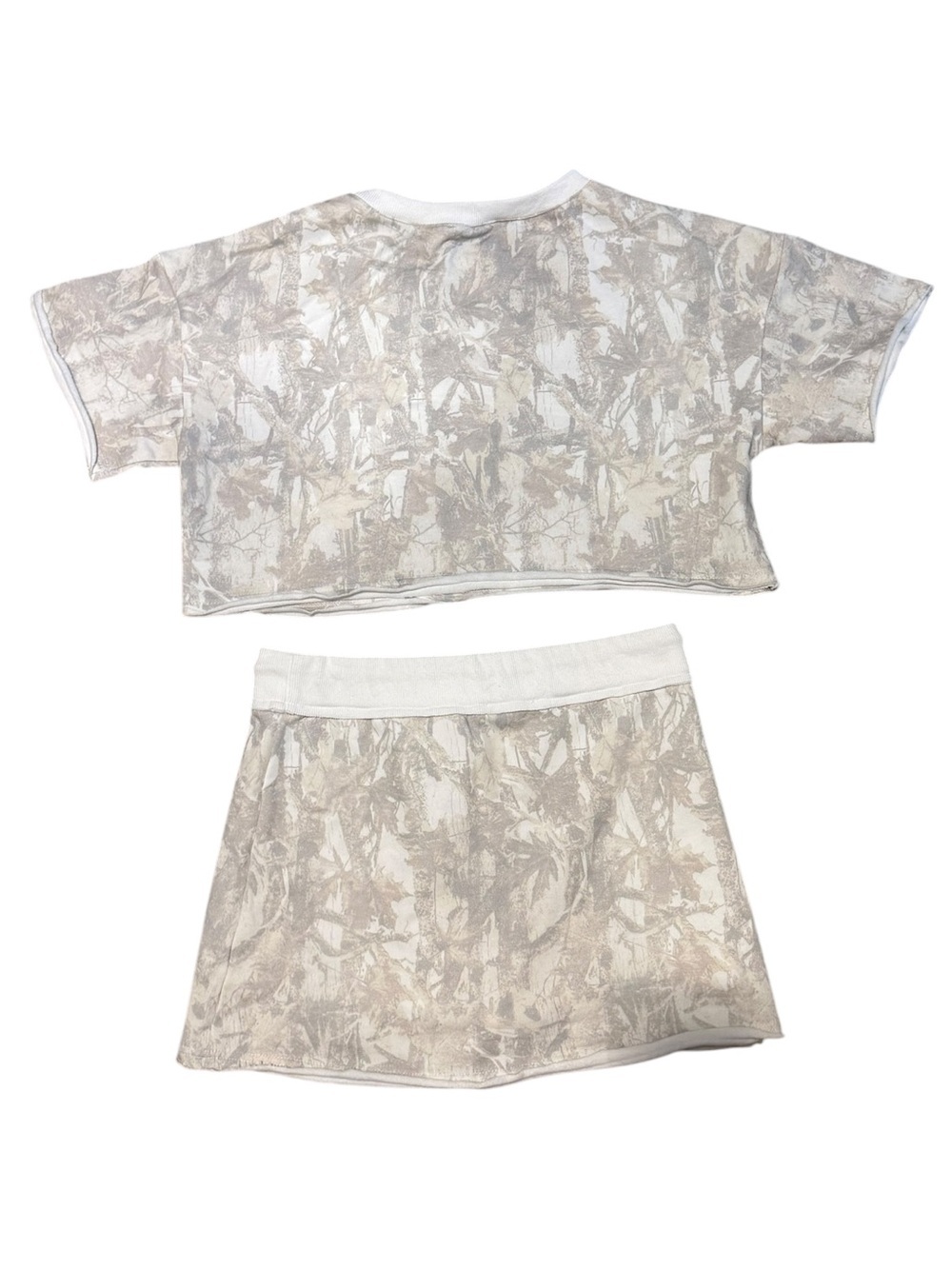 Papermoon Gray and White Camo Skort Set